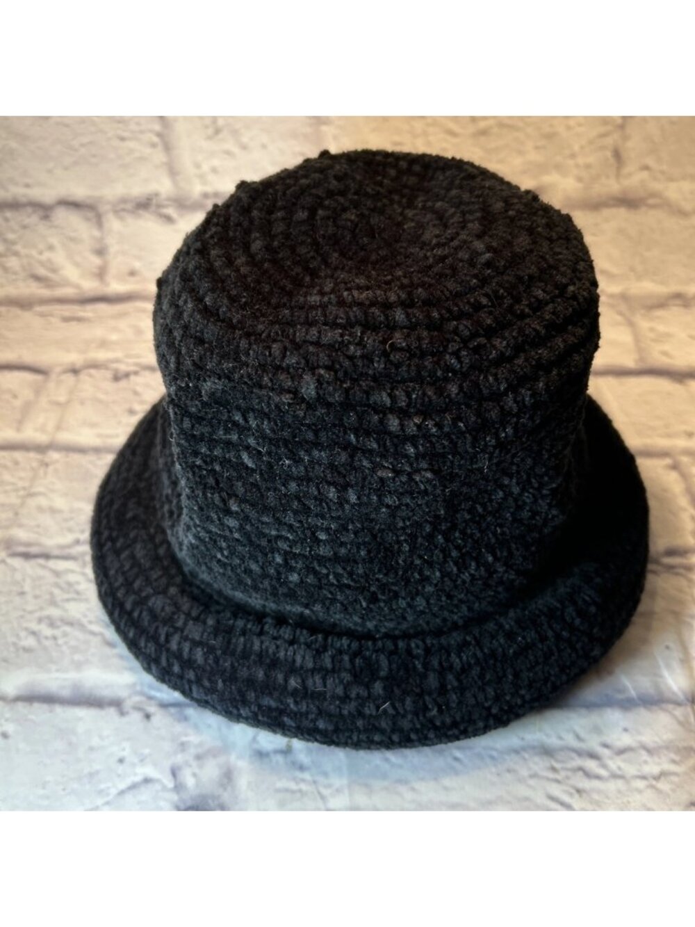 Vintage Arlin Soft Black‎ Flexible Woven Bucket Hat